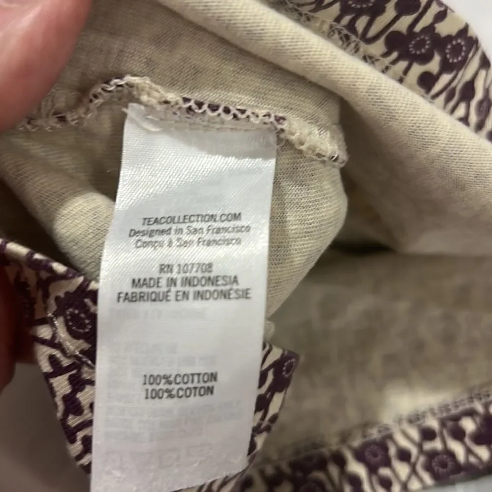 Tea purple and cream knit dress long sleeve E UC size 3